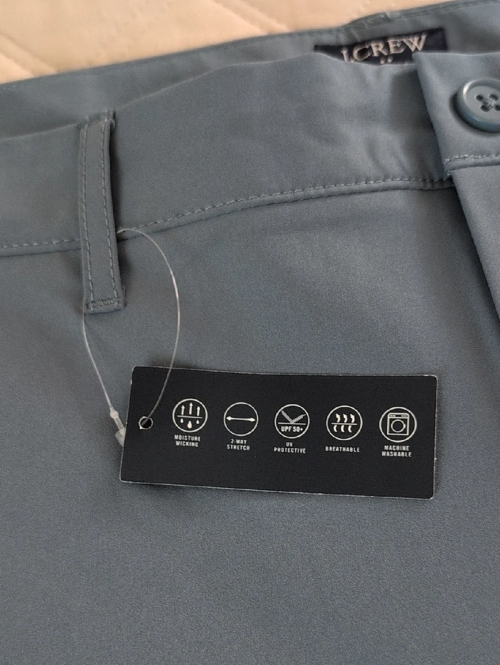 J. Crew Factory 38x34 XL Slim Fit Tech Chino Pants Pewter Gray NWT Classic Work